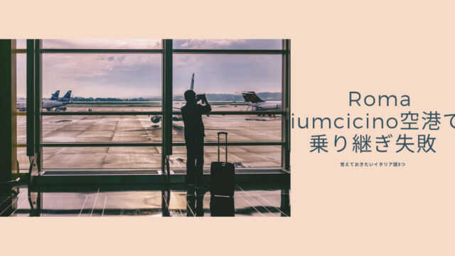 フィウミチーノ空港のトランジットに失敗してしまったら 役立つイタリア語フレーズ3選 コニーブログ