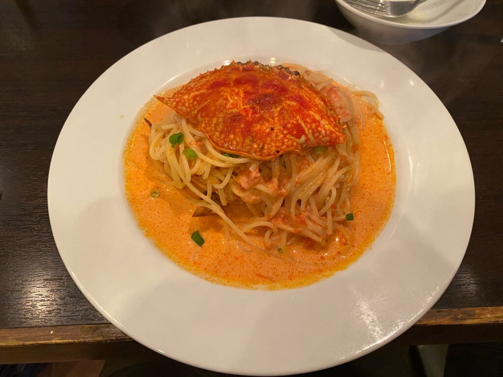 ワタリガニのパスタ